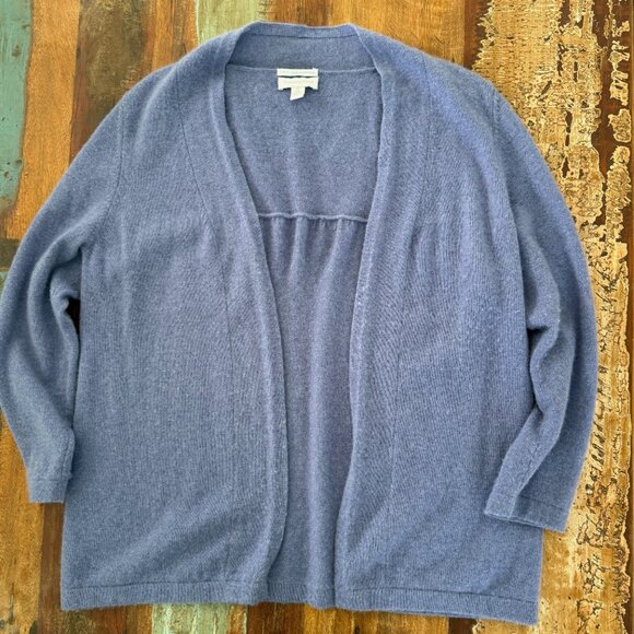 Charter Club Purple Cashmere Cardigan Size M - Picture 2 of 6